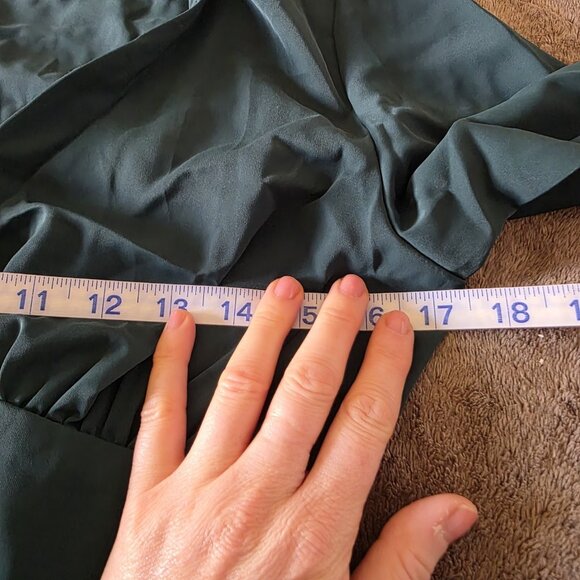 Cupshe XS Emerald Button Mini Dress Long Sleeve NWT - Picture 12 of 15